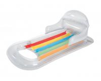 Csíkos ezüst gumimatrac  háttámlával